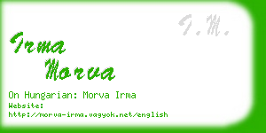 irma morva business card